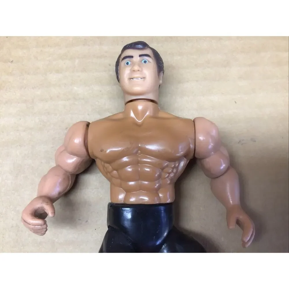 Vintage 1985 Remco AWA Wrestling Action Figure Black Trunks Boots Loose Toy 80s